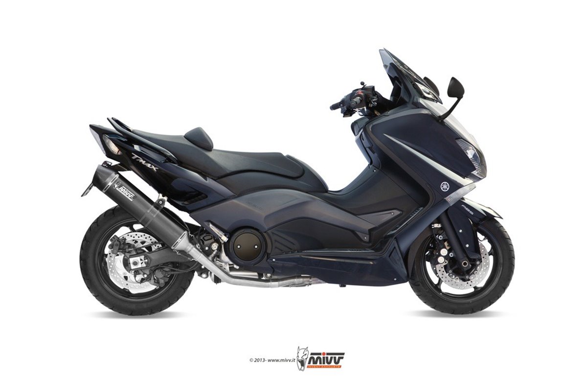 Scarico Completo 1X1 Mivv Stronger Black Inox Nero Yamaha T-Max 530 2012 - 2016