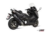 Komplette Auspuffanlage 1 in 1 Escape Mivv Speed Edge schwarz schwarz Edelstahl Yamaha T-Max 500 2012 - 2016