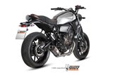 Système Complet 1 En 1 Echappement Mivv Oval Titane Avec Coupelle Carbone Yamaha Xsr 700 2016 - 2022