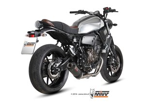 Full System 1 In 1 Exhaust Mivv Oval Carbon With Carbon Cup Yamaha Xsr 700 2016 - 2022