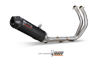 Full System 1 In 1 Exhaust Mivv Oval Carbon With Carbon Cup Yamaha Xsr 700 2016 - 2022