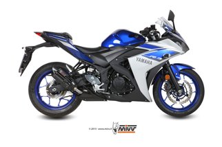 Schalldämpfer Escape Mivv Suono Schwarz Schwarz Edelstahl Yamaha Yzf R25 2015 - 2022