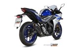 Schalldämpfer Escape Mivv Suono Schwarz Schwarz Edelstahl Yamaha Yzf R25 2015 - 2022