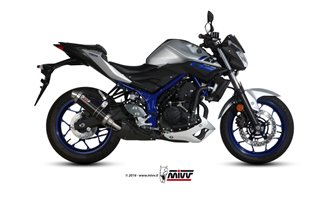 Silencieux Echappement Mivv Gp Noir Noir Inox Yamaha Mt-03 2016 - 2022