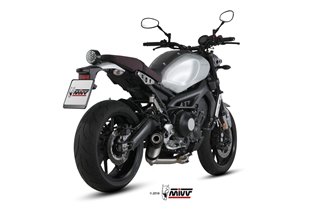 Système Complet 1 En 1 Echappement Mivv Oval Titane Avec Coupelle Carbone Yamaha Xsr 900 2016 - 2022