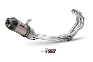 Full System 1 In 1 Exhaust Mivv Oval Titanium With Carbon Cup Yamaha Xsr 900 2016 - 2022