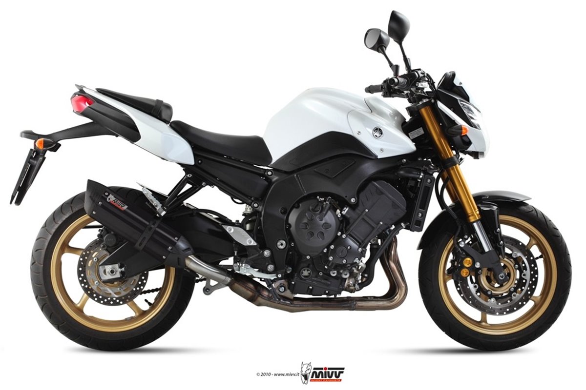 Silencieux Echappement Mivv Suono Noir Noir Inox Yamaha Fz8 Fazer 8 2010 - 2016