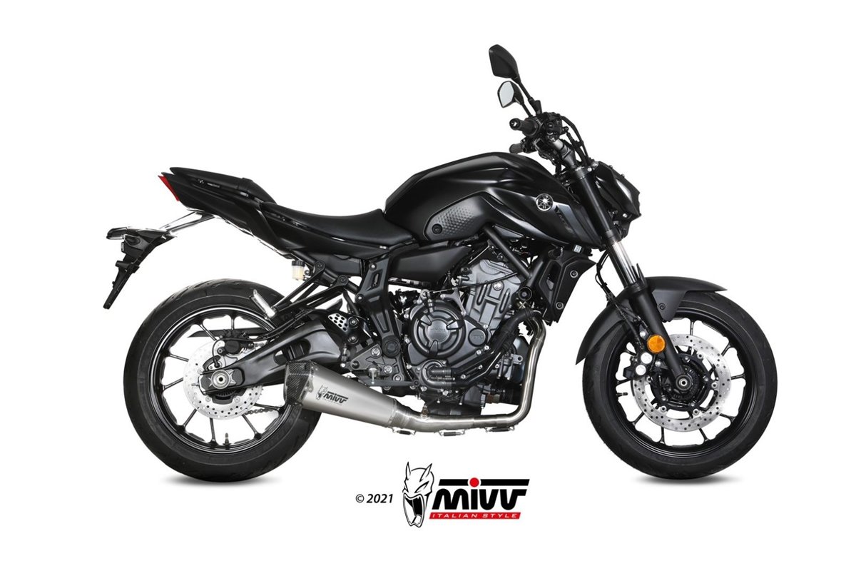 Komplette Auspuffanlage 1 In 1 Escape Mivv Delta Race Edelstahl Yamaha Mt-07 Fz-07 2021 - 2022