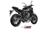 Scarico Completo 1X1 Mivv Oval Carbonio Con Coppa Carbonio Yamaha Mt-07 Fz-07 2021 - 2022