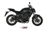 Komplette Auspuffanlage 1 In 1 Escape Mivv Delta Race Schwarz Schwarz Edelstahl Yamaha Mt-07 Fz-07 2014 - 2020