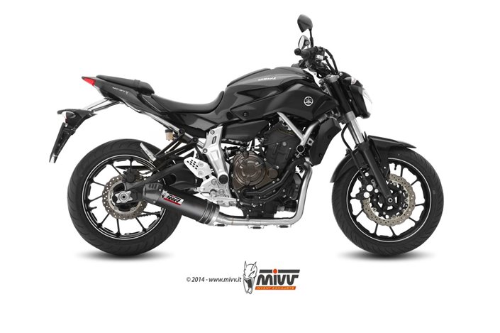 Système Complet 1 En 1 Echappement Mivv Oval Carbon Avec Coupelle Carbone Yamaha Mt-07 Fz-07 2014 - 2020