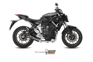 Komplette Auspuffanlage 1 In 1 Escape Mivv Oval Carbon mit Carbon Cup Yamaha Mt-07 Fz-07 2014 - 2020