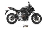 Komplette Auspuffanlage 1 In 1 Escape Mivv Oval Carbon mit Carbon Cup Yamaha Mt-07 Fz-07 2014 - 2020