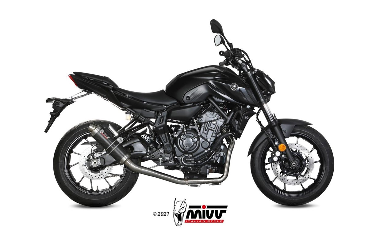 Full System 1 In 1 Exhaust Mivv Gp Carbon Yamaha Mt-07 Fz-07 2021 - 2022