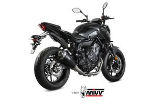 Komplette Auspuffanlage 1 In 1 Escape Mivv Delta Race Schwarz Schwarz Edelstahl Yamaha Mt-07 Fz-07 2021 - 2022