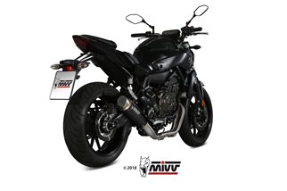 Full System 1 In 1 Exhaust Mivv Gp Pro Black Black Stainless Steel Yamaha Mt-07 Fz-07 2014 - 2020