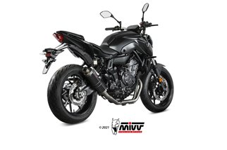 Komplette Auspuffanlage 1 In 1 Escape Mivv Gp Schwarz Schwarz Edelstahl Yamaha Mt-07 Fz-07 2021 - 2022