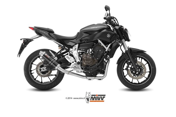 Système Complet 1 En 1 Echappement Mivv Gp Noir Noir Inox Yamaha Mt-07 Fz-07 2014 - 2020