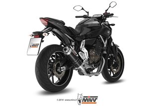 Scarico Completo 1X1 Mivv Gp Black Inox Nero Yamaha Mt-07 Fz-07 2014 - 2020