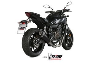 Full System 1 In 1 Exhaust Mivv Delta Race Black Black Stainless Steel Yamaha Mt-07 Fz-07 2014 - 2020