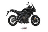 Full System 1 In 1 Exhaust Mivv Oval Carbon With Carbon Cup Yamaha Tracer 7 Gt 2021 - 2022