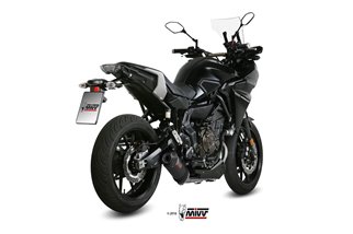 Full System 1 In 1 Exhaust Mivv Oval Carbon With Carbon Cup Yamaha Tracer 7 Gt 2021 - 2022