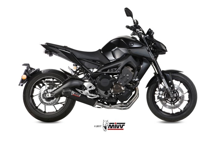 Full System 1 In 1 Exhaust Mivv Oval Carbon With Carbon Cup Yamaha Mt-09 Sp Fz-09 2013 - 2020