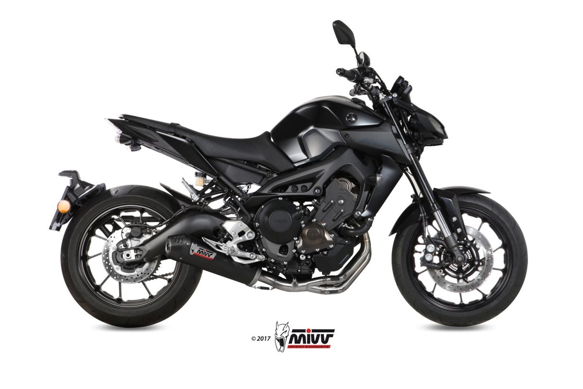 Full System 1 In 1 Exhaust Mivv Oval Carbon With Carbon Cup Yamaha Mt-09 Sp Fz-09 2013 - 2020