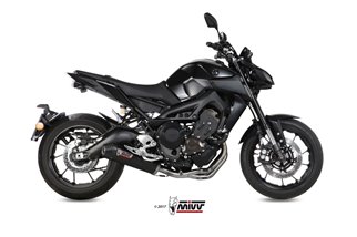 Komplette Auspuffanlage 1 In 1 Escape Mivv Oval Carbon mit Carbon Cup Yamaha Mt-09 Sp Fz-09 2013 - 2020