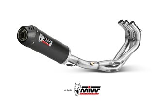 Full System 1 In 1 Exhaust Mivv Oval Carbon With Carbon Cup Yamaha Mt-09 Sp Fz-09 2013 - 2020