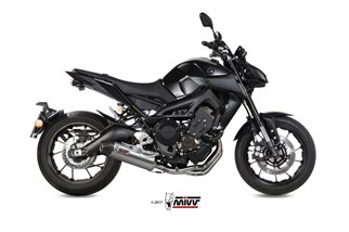 Komplette Auspuffanlage 1 in 1 Escape Mivv Oval Titanium mit Carbon Cup Yamaha Mt-09 Sp Fz-09 2013 - 2020