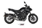 Komplette Auspuffanlage 1 in 1 Escape Mivv Oval Titanium mit Carbon Cup Yamaha Mt-09 Sp Fz-09 2013 - 2020