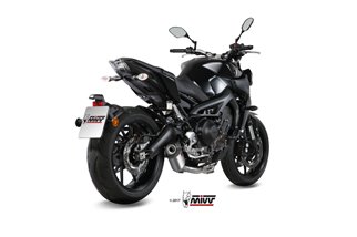 Komplette Auspuffanlage 1 in 1 Escape Mivv Oval Titanium mit Carbon Cup Yamaha Mt-09 Sp Fz-09 2013 - 2020