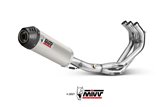 Komplette Auspuffanlage 1 in 1 Escape Mivv Oval Titanium mit Carbon Cup Yamaha Mt-09 Sp Fz-09 2013 - 2020