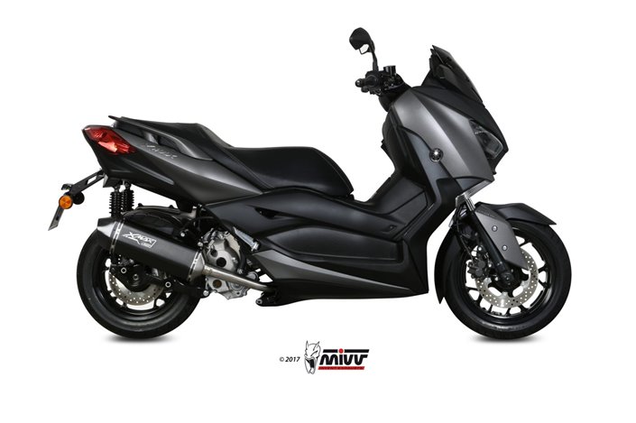 Système Complet 1 En 1 Echappement Mivv Speed Edge Noir Noir Inox Yamaha X-Max 300 2017 - 2020