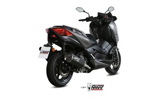 Full System 1 In 1 Exhaust Mivv Speed Edge Black Black Stainless Steel Yamaha X-Max 300 2017 - 2020