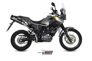 Terminali Scarico Mivv Oval Carbonio Con Coppa Carbonio Yamaha Xt 660 Z 2008 - 2016