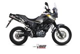 Terminali Scarico Mivv Oval Carbonio Con Coppa Carbonio Yamaha Xt 660 Z 2008 - 2016