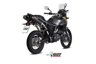 Terminali Scarico Mivv Oval Carbonio Con Coppa Carbonio Yamaha Xt 660 Z 2008 - 2016