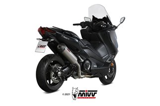 Système Complet 1 En 1 Echappement Mivv Oval Titane Avec Coupelle Carbone Yamaha T-Max 560 2020 - 2021