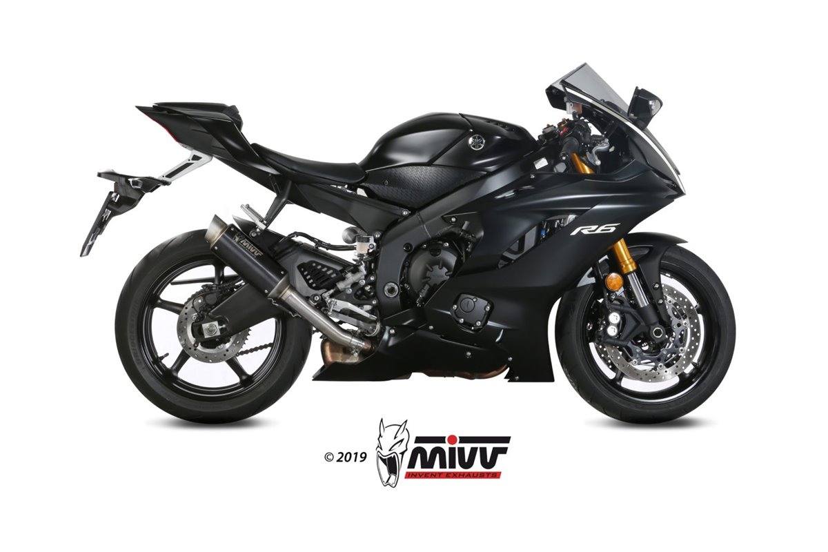 Terminale Scarico Mivv Gp Pro Black Inox Nero Yamaha Yzf 600 R6 2017 - 2021