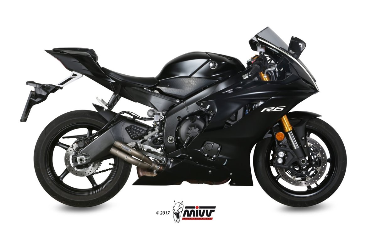 Schalldämpfer Escape Mivv Double Gun Titan Yamaha Yzf 600 R6 2017 - 2021