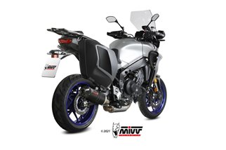 Full System 1 In 1 Exhaust Mivv Oval Carbon With Carbon Cup Yamaha Tracer 9 Gt 2021 - 2022