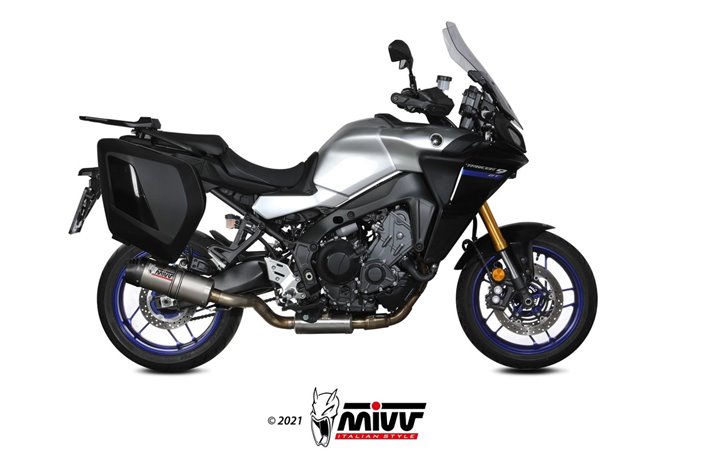 Système Complet 1 En 1 Echappement Mivv Oval Titane Avec Coupelle Carbone Yamaha Tracer 9 Gt 2021 - 2022