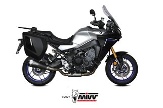 Full System 1 In 1 Exhaust Mivv Delta Race Black Black Stainless Steel Yamaha Tracer 9 Gt 2021 - 2022