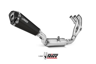 Full System 1 In 1 Exhaust Mivv Delta Race Black Black Stainless Steel Yamaha Tracer 9 Gt 2021 - 2022