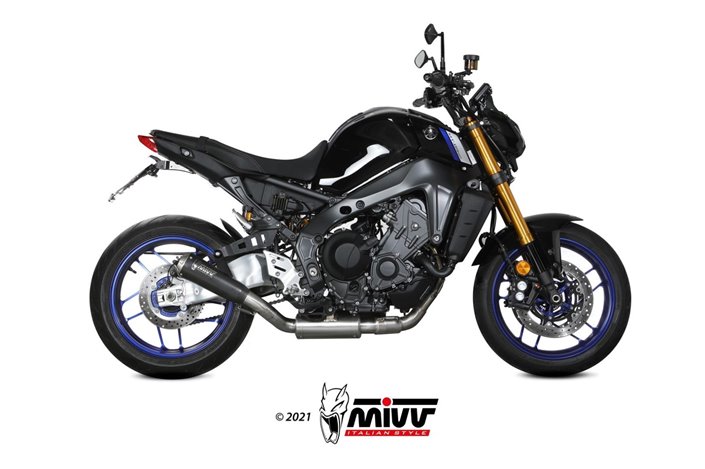 Komplette Auspuffanlage 1 In 1 Escape Mivv X-M1 Schwarz Schwarz Edelstahl Yamaha Mt-09 Sp Fz-09 2021 - 2022