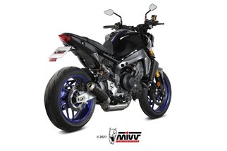 Komplette Auspuffanlage 1 In 1 Escape Mivv X-M1 Schwarz Schwarz Edelstahl Yamaha Mt-09 Sp Fz-09 2021 - 2022