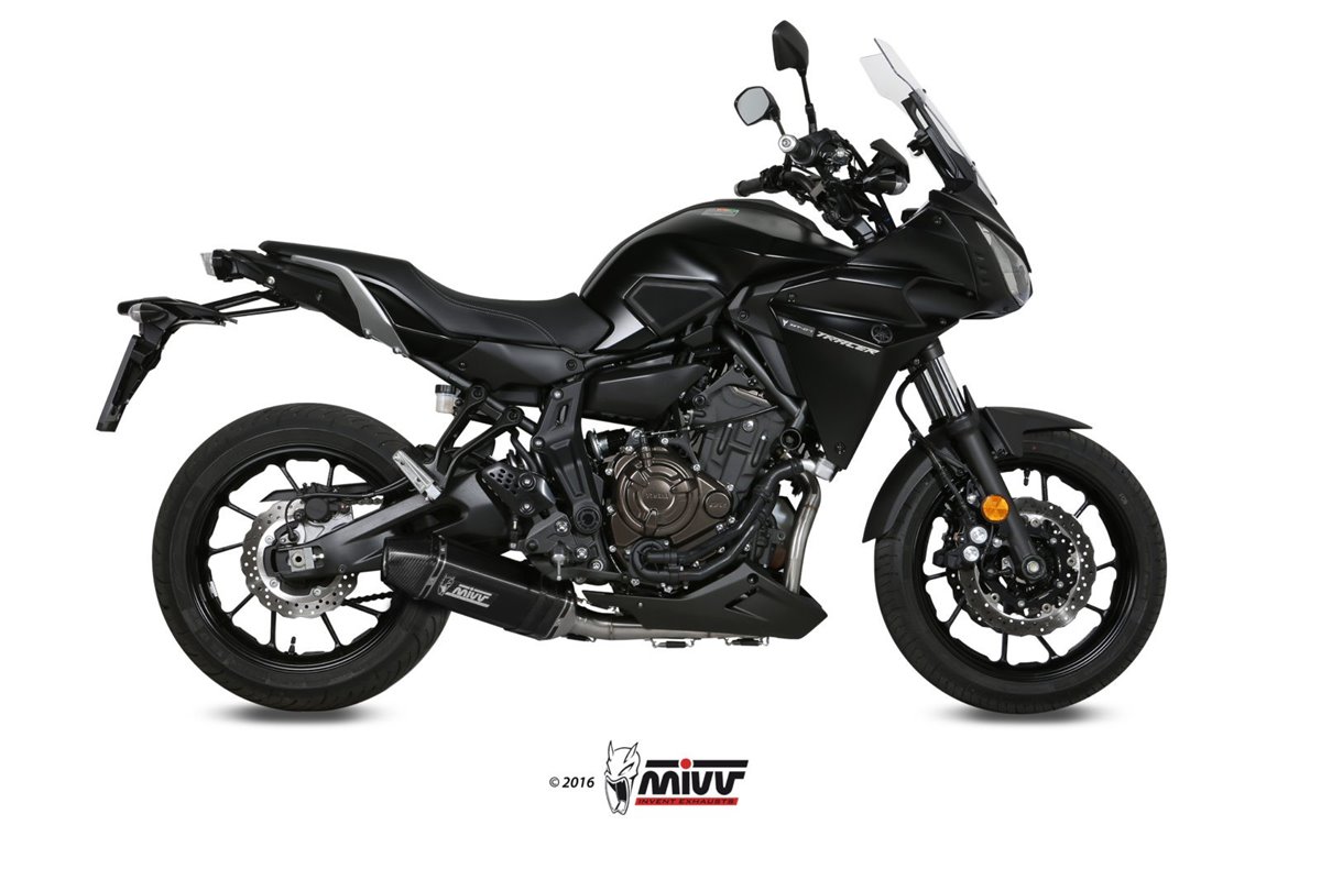 Système Complet 1 En 1 Echappement Mivv Speed Edge Noir Noir Inox Yamaha Tracer 700 Gt 2016 - 2020