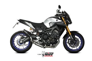 Full System 1 In 1 Exhaust Mivv X-M1 Black Black Stainless Steel Yamaha Mt-09 Sp Fz-09 2013 - 2020